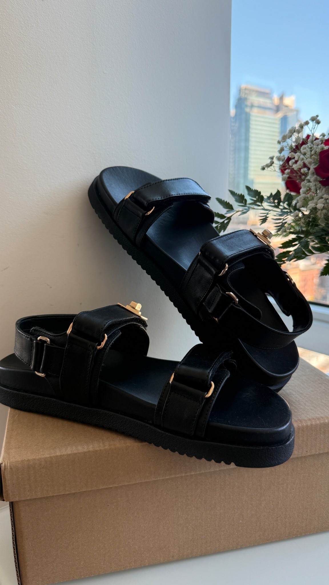 black padded platform sandals for city living from steve madden 