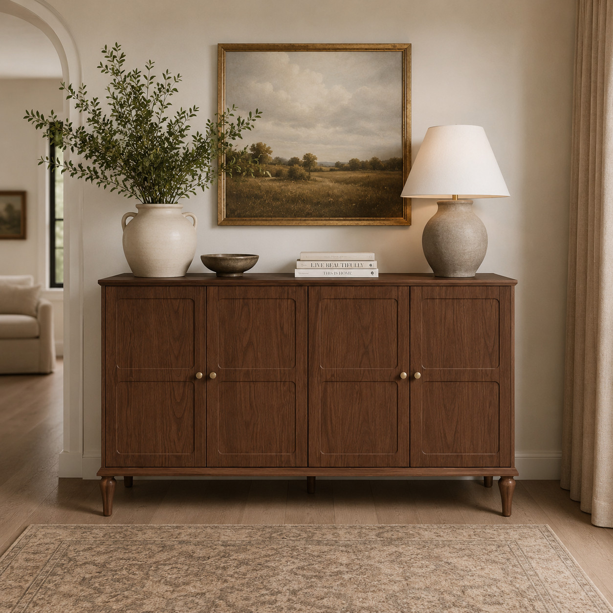 This sideboard buffet cabinet is on sale and honestly looks way more expensive than it is 😳 

 #LTKSeasonal #LTKHome #LTKSaleAlert