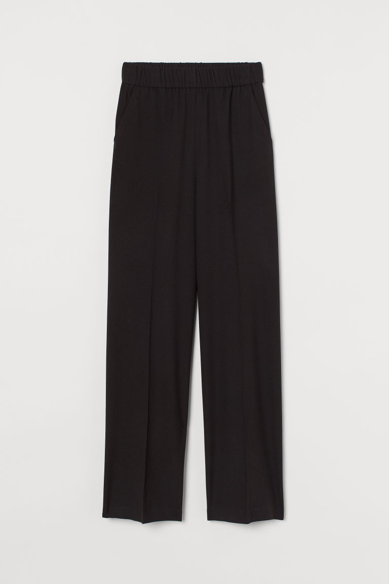 H & M - Wide-leg Pull-on Pants - Black | H&M (US + CA)