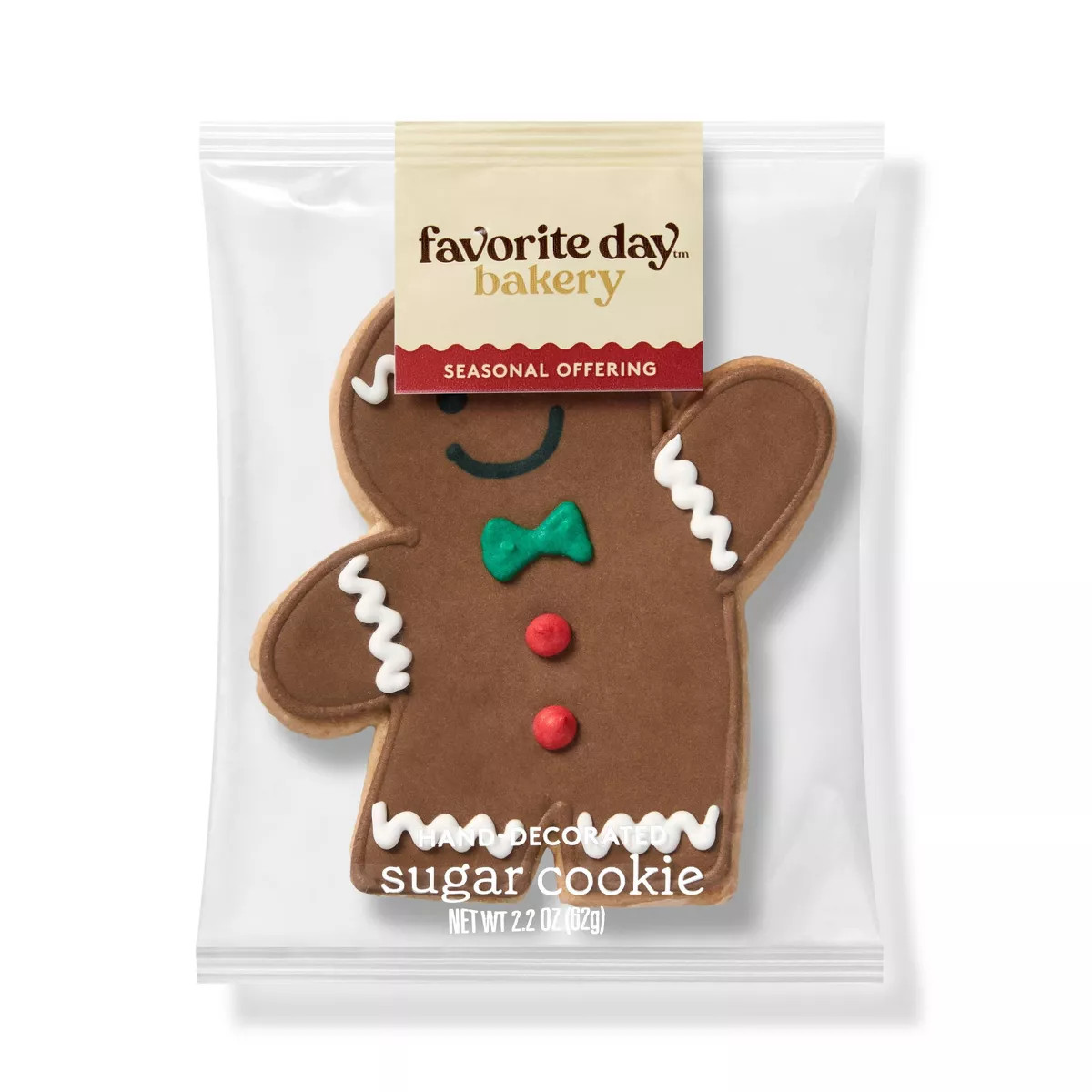 Christmas Hand-Decorated Gingerbread Pal Sugar Cookie - 2.2oz - Favorite Day™ | Target