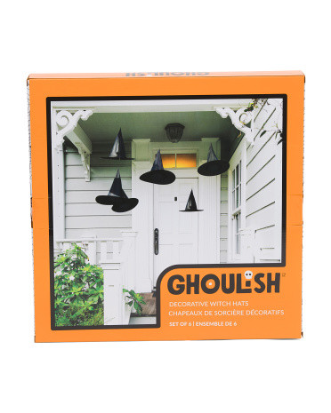 Set Of 6 Fabric Witch Hats | TJ Maxx