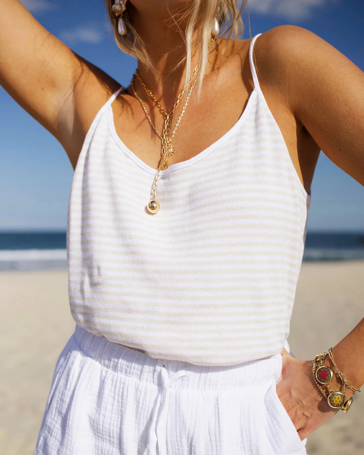Stripe Beach Sweater Tank | Splendid