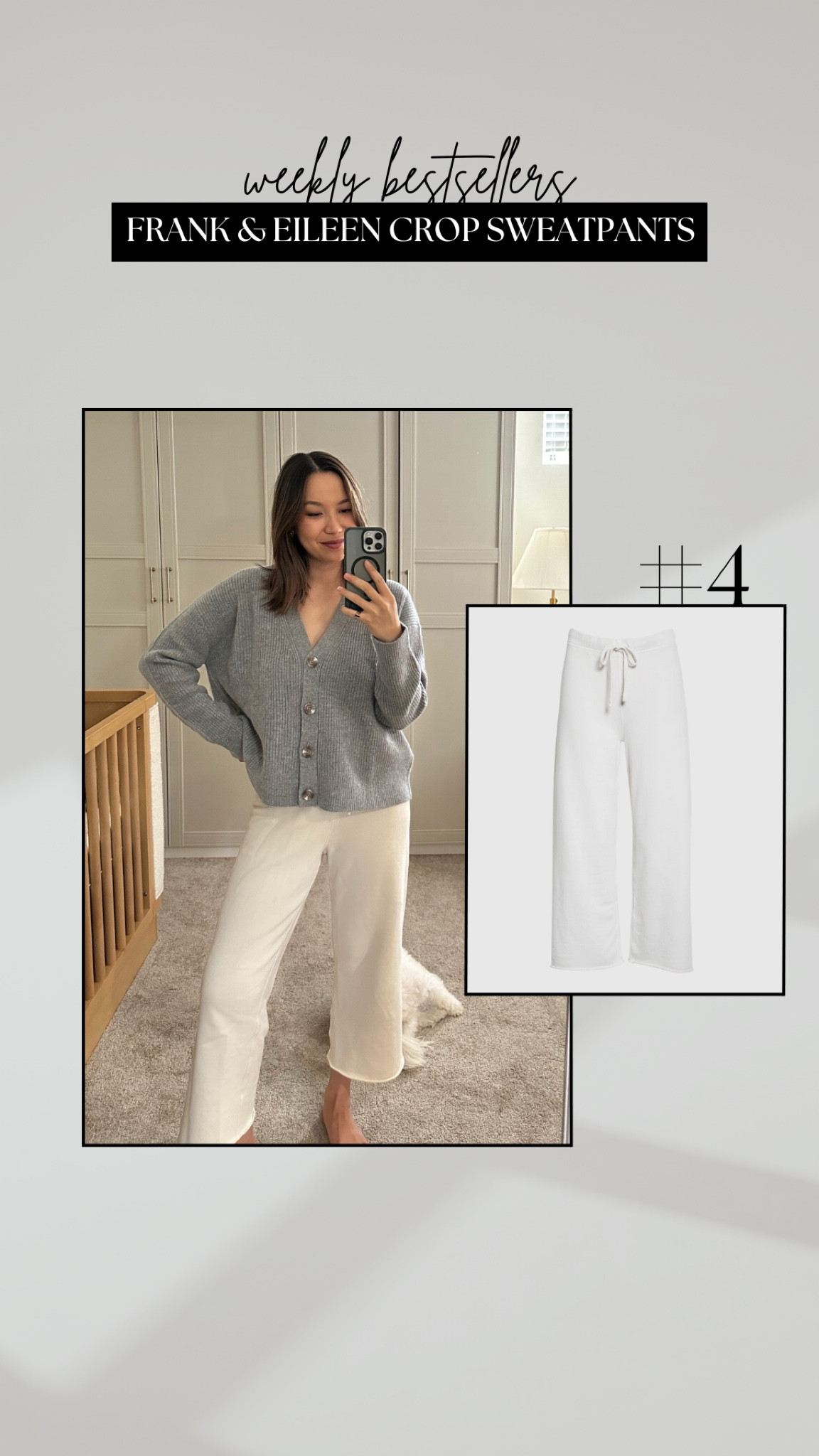 #4 bestseller: Frank & Eileen crop sweat pants 

• very comfortable, currently wearing this 24/7 
• available in several colors (select colors are on sale) 

#LTKSeasonal