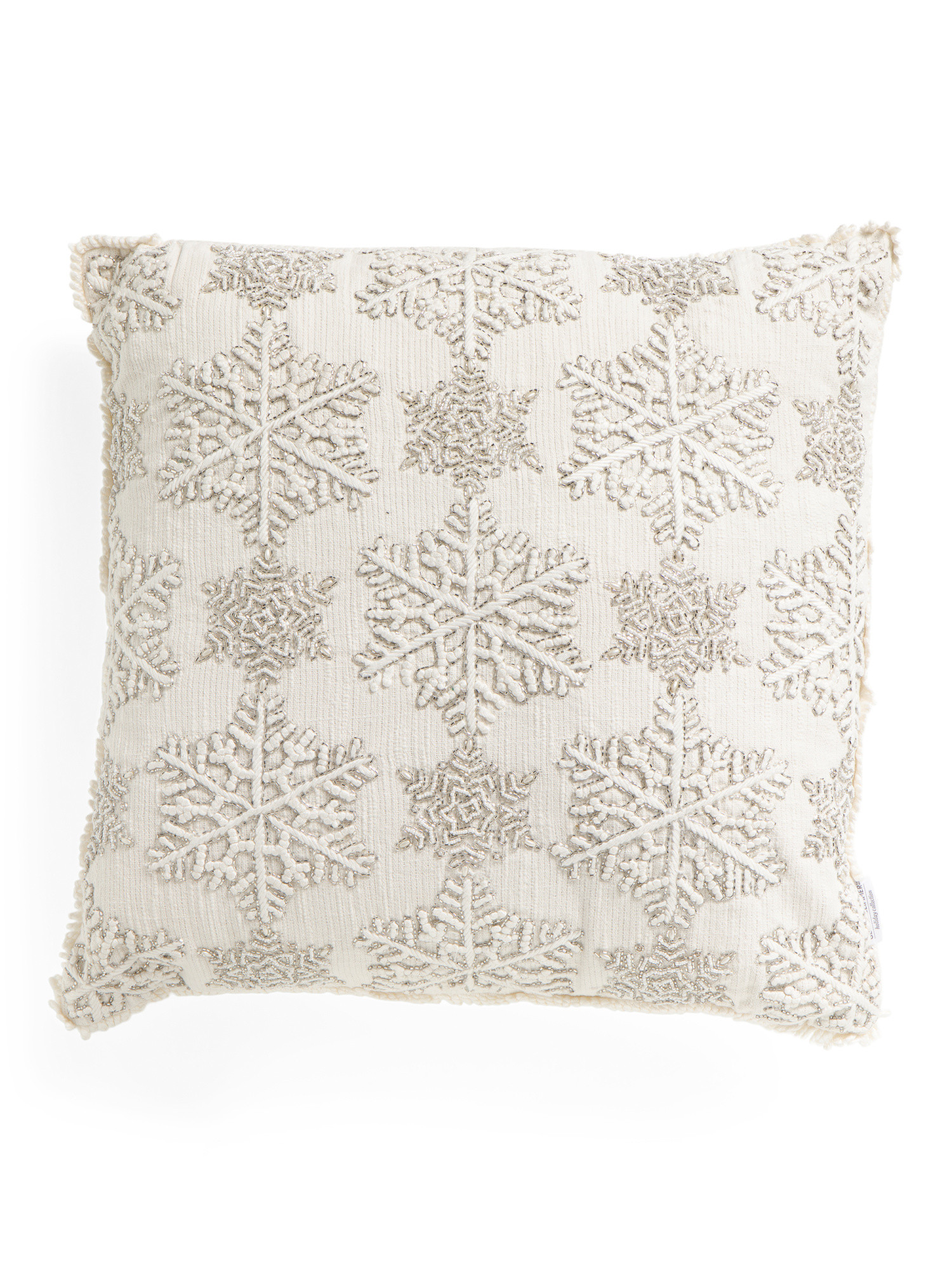 22x22 Embroidered Snowflake Pillow | The Global Decor Shop | Marshalls | Marshalls
