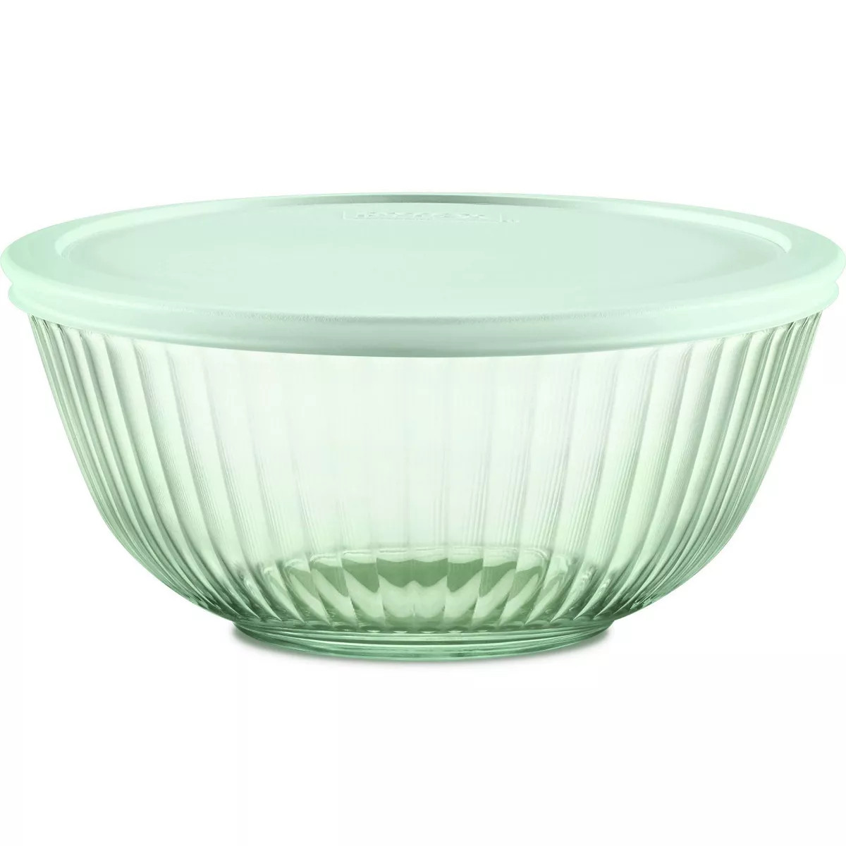 Pyrex® Sculpted Tinted 2qt Lidded Mixing Bowl Green | Target