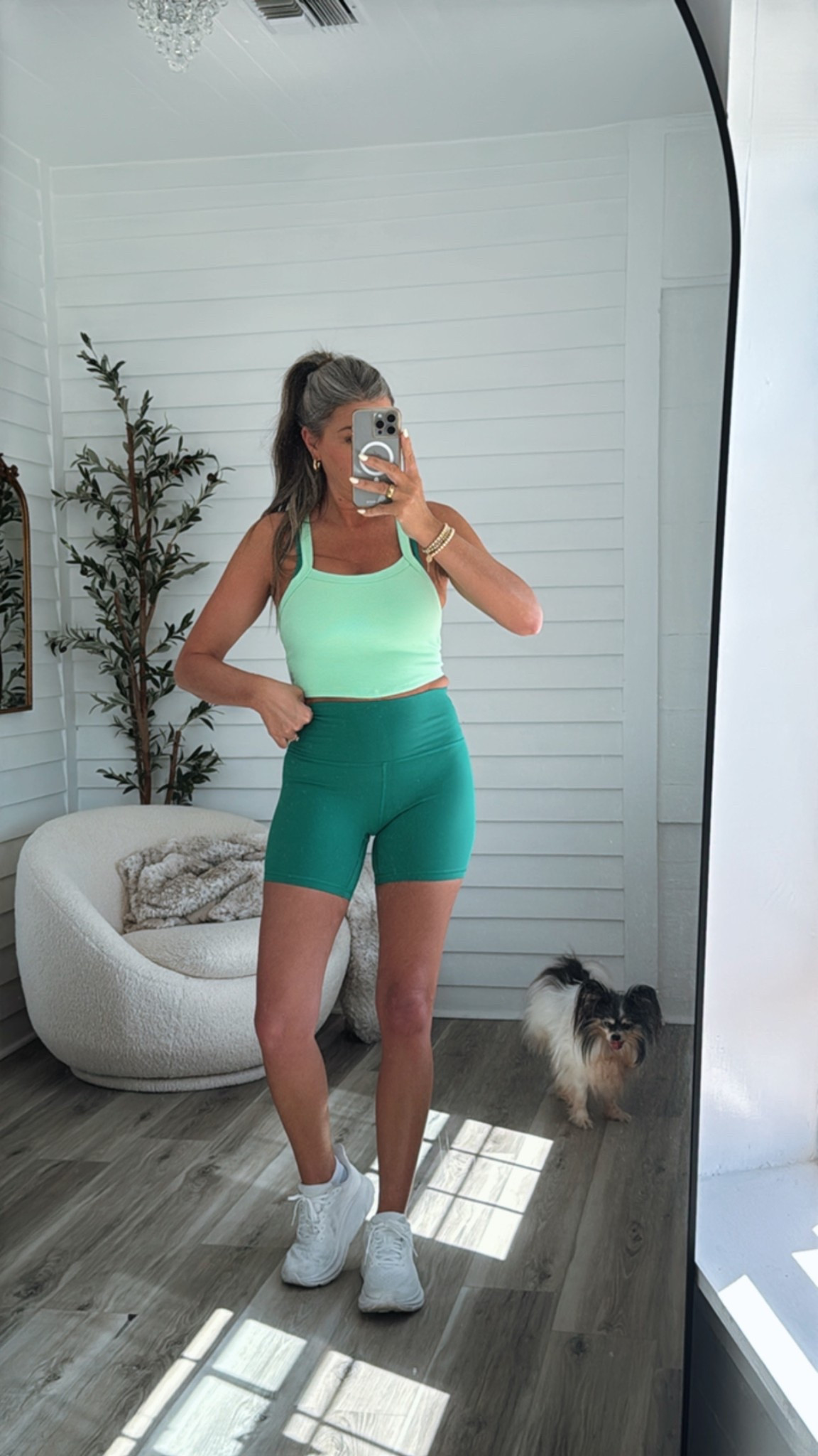 Gym set of the day! 
Wearing 6 in leggings and 8 in bra 
Tank size m 

#LTKStyleTip #LTKOver40 #LTKActive