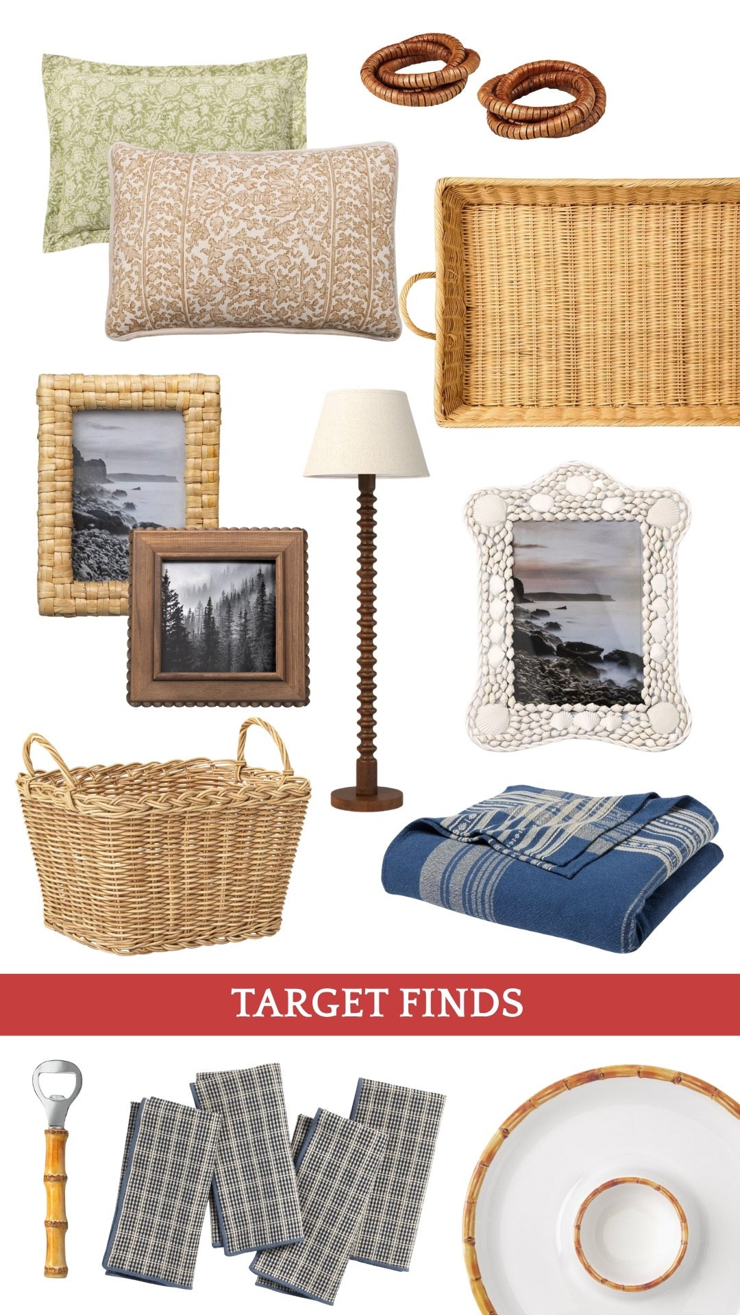 Target finds for the home! Shell, wicker, woven details! 

#LTKHome