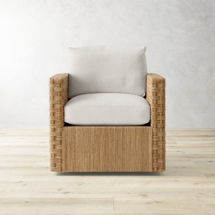 Lisbon Barrel Back Swivel Chair | Williams-Sonoma