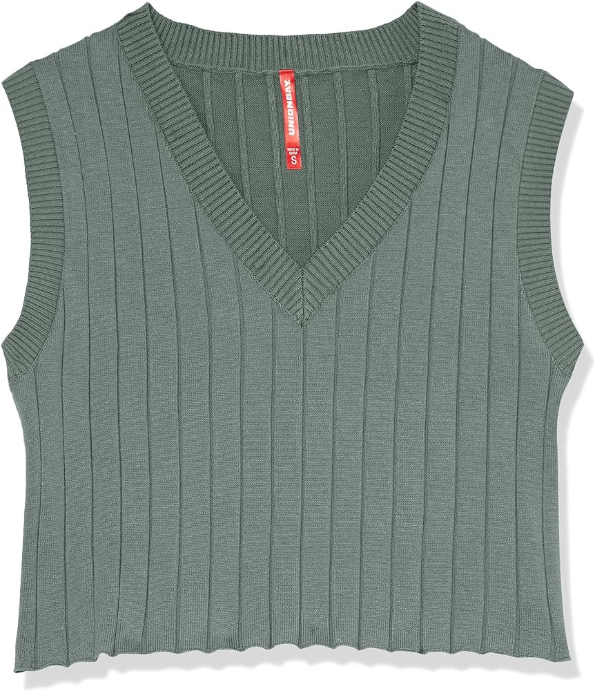 UNIONBAY Women's Cropped V-Neck Sleeveless Sweater | Amazon (US)