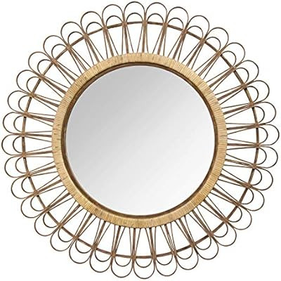 Stratton Home Décor Stratton Home Decor 33.86" Tulum Rattan Mirror, Natural | Amazon (US)
