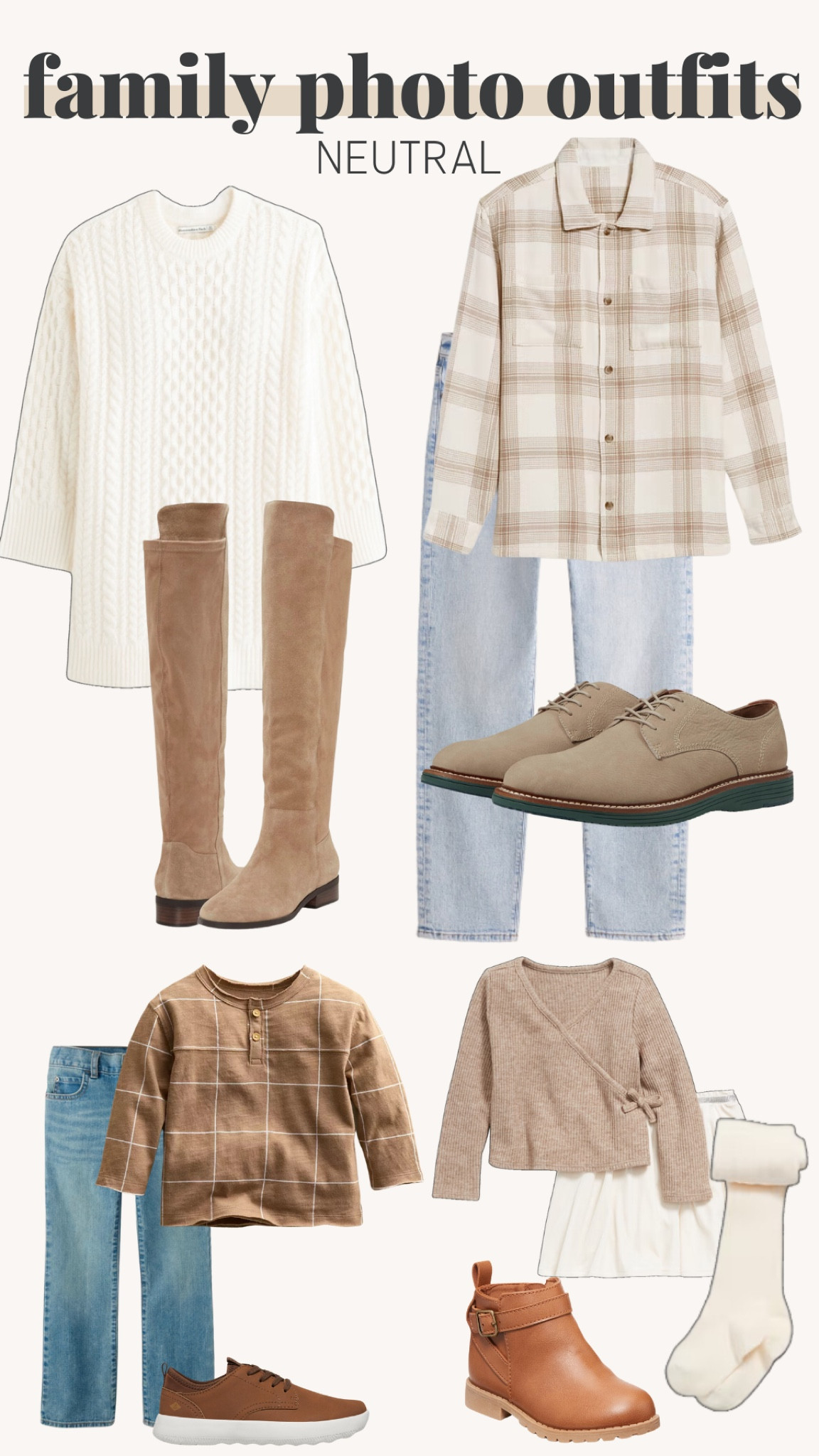 Neutral fall family photo outfits! 


Boys, girls, women, men, fashion, dress, sweater, shoes, boots, khakis 

#LTKFamily #LTKWorkwear #LTKStyleTip
