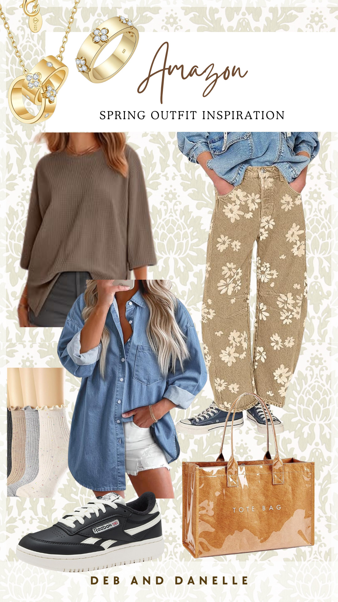If you are looking for a quick Spring outfit combination for your upcoming Spring wardrobe, here are some great finds from @Amazon to inspire your next look. I love these floral jeans that come in a variety of different colors.  

 #LTKootd #LTKSeasonal #LTKMidsize