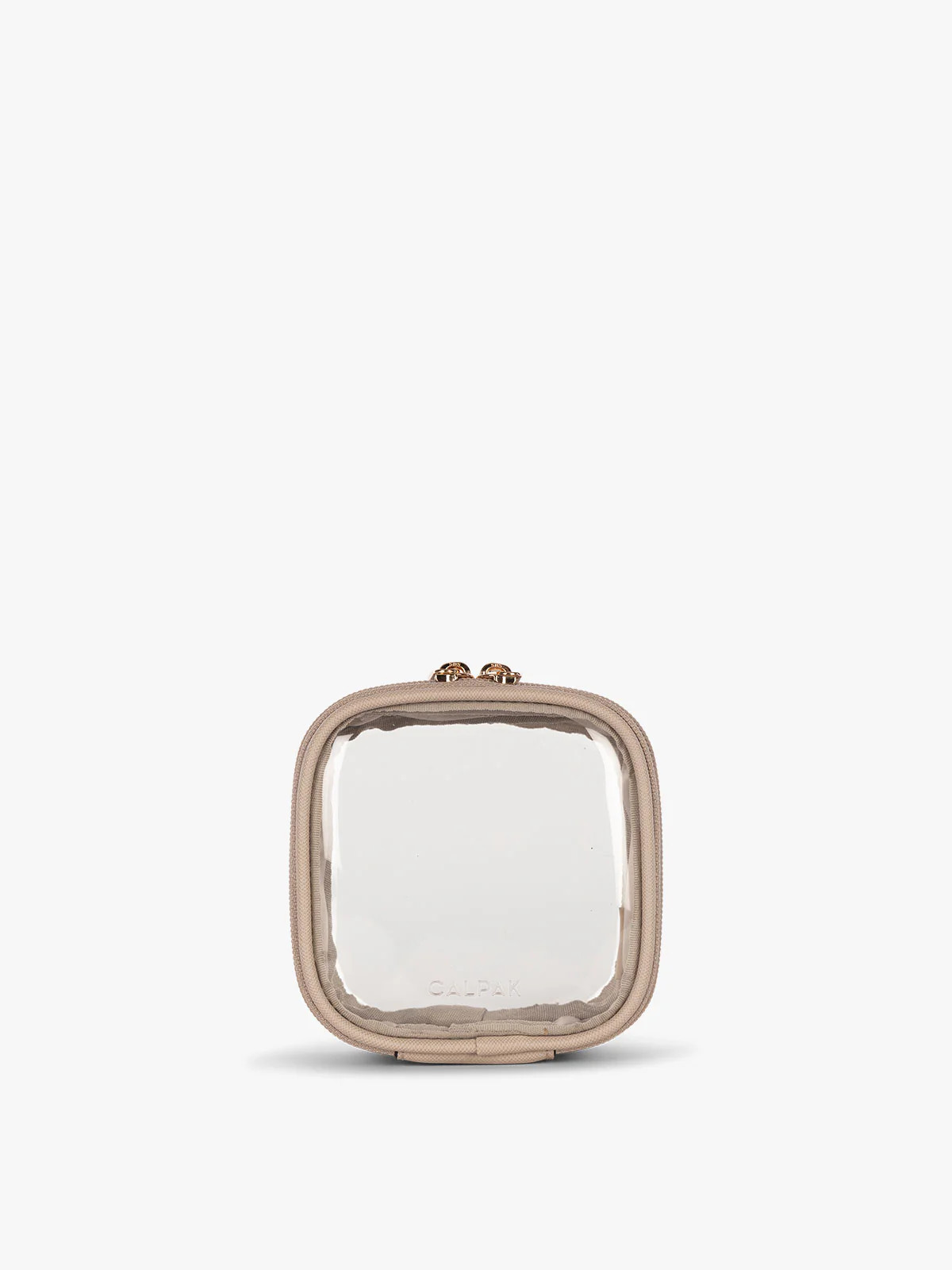 CALPAK Tiny Clear Cosmetics Case in White | CALPAK