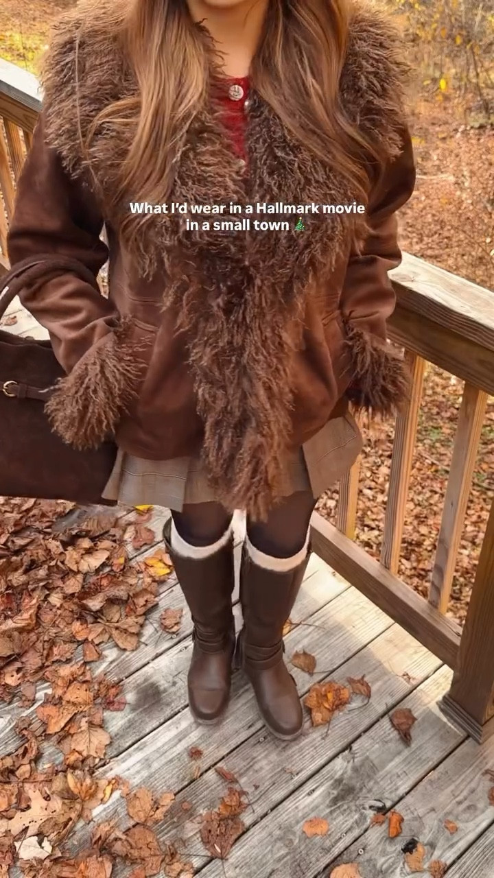 Faux fur trim Jacket - Zara (ref 8372/221, linking similar Zara not on LTK
Skort - Asos (US 6, sold out linking similar)
Boots - JustFab (Hally buckle boot, sized up 1/2)
Bag - TJ Maxx (linking similar)

#thanksgivingoutfit #outfitinspo #holidayoutfit

#LTKHoliday #LTKSeasonal #LTKPetite