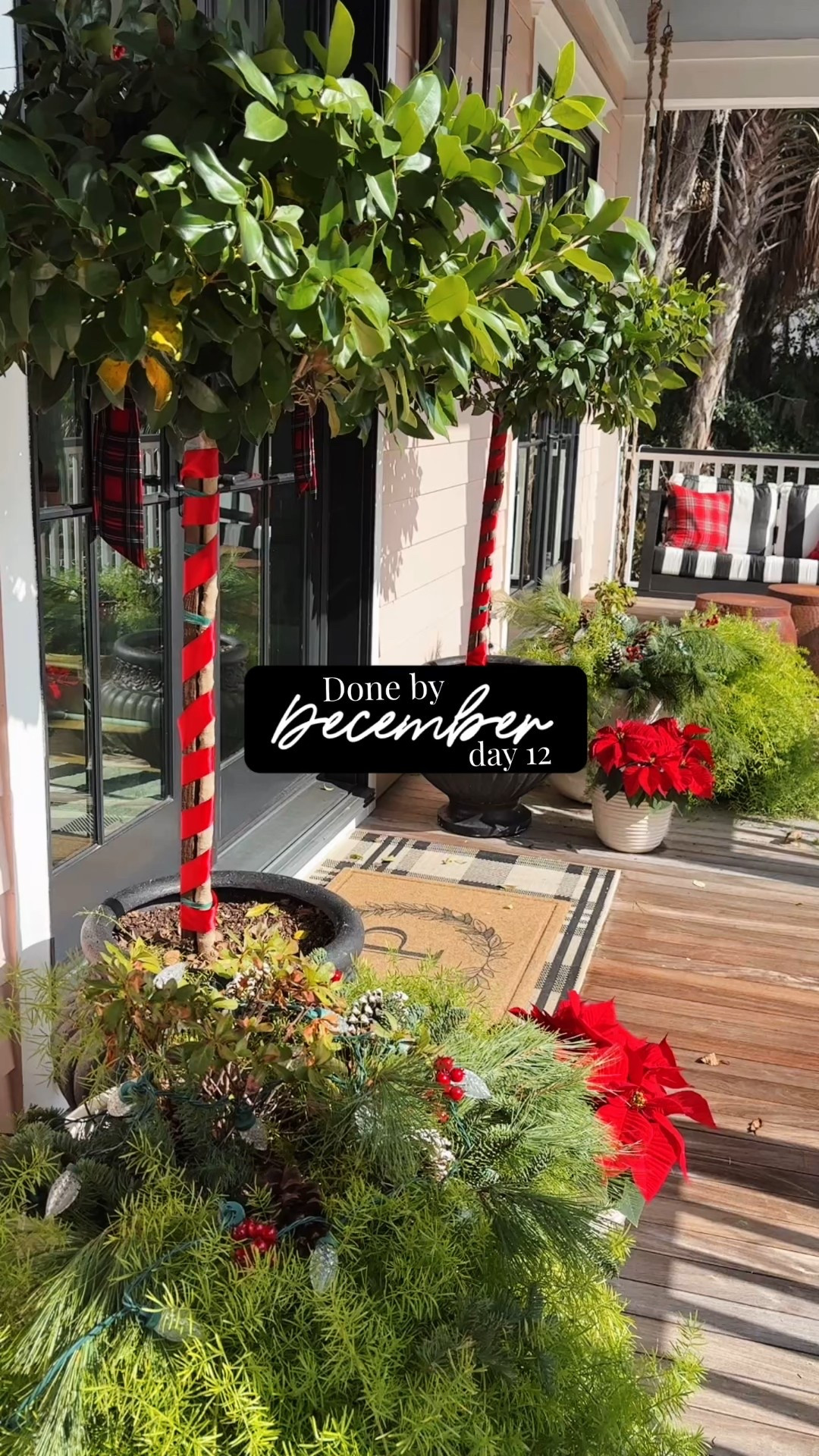 Christmas front porch ♥️🌲

#LTKFindsUnder50 #LTKHoliday #LTKHome