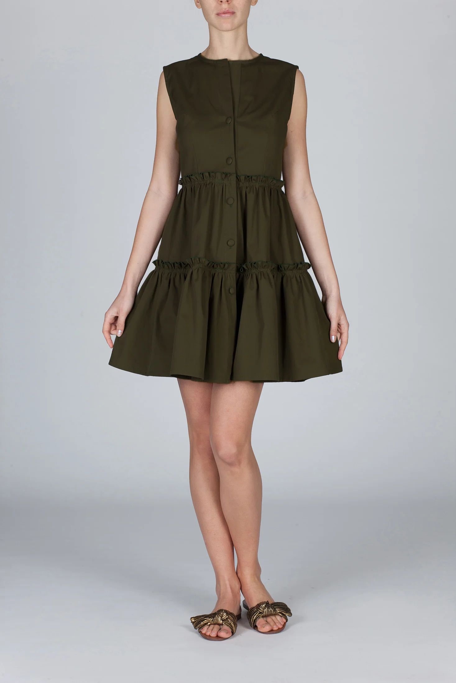 The Elena Dress - Olive Green | Marta Scarampi
