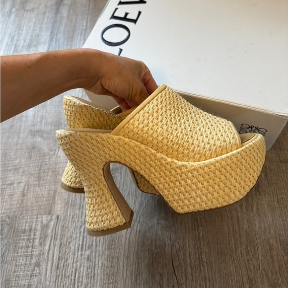 LOEWE  x Paula's Ibiza Raffia Platform Mules | Size 38 | Poshmark