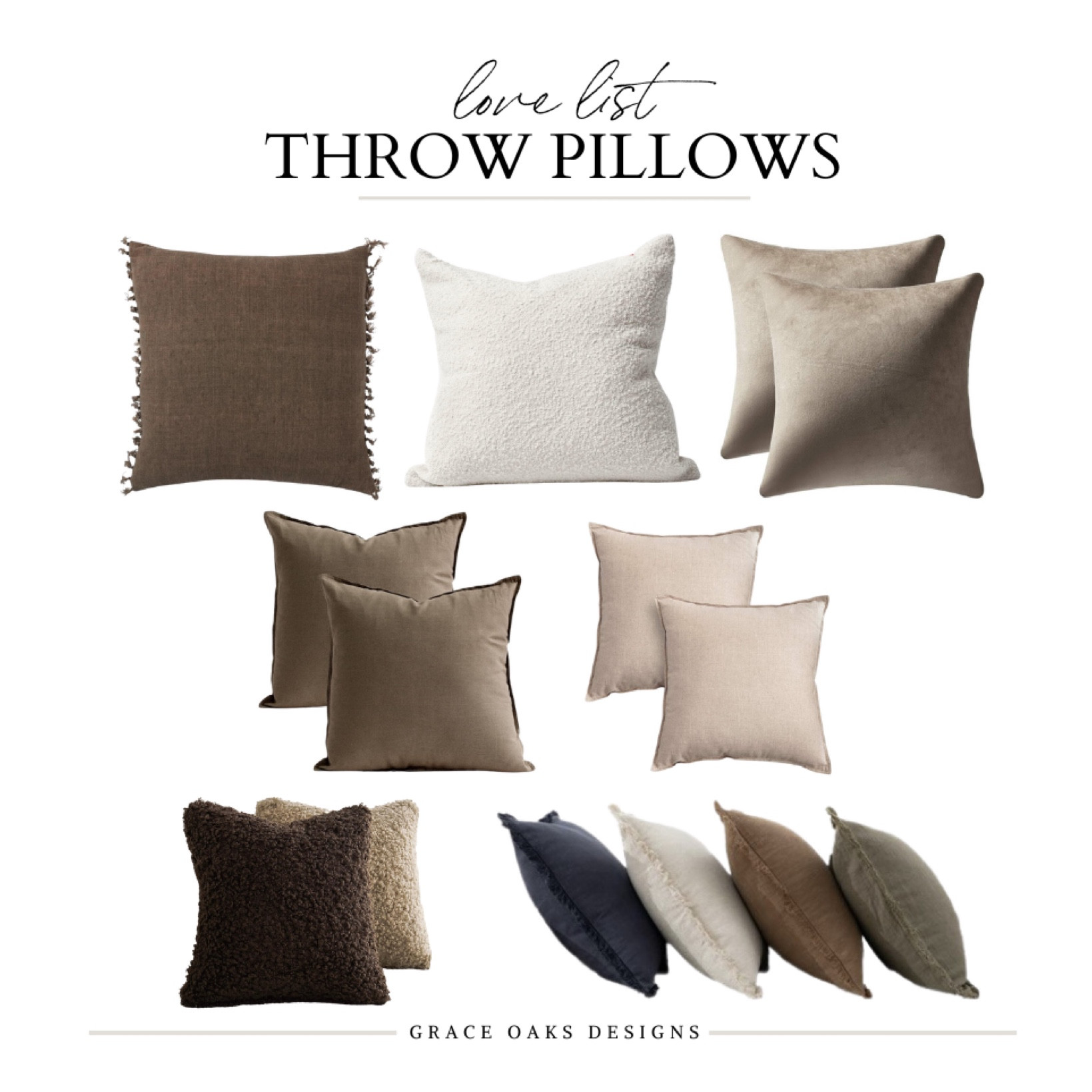neutral throw pillows - easily mix & match to make the perfect pillow combo. 
TIP: use 1 size bigger insert than pillow cover for a full pillow!

#LTKFindsUnder50 #LTKHome #LTKStyleTip