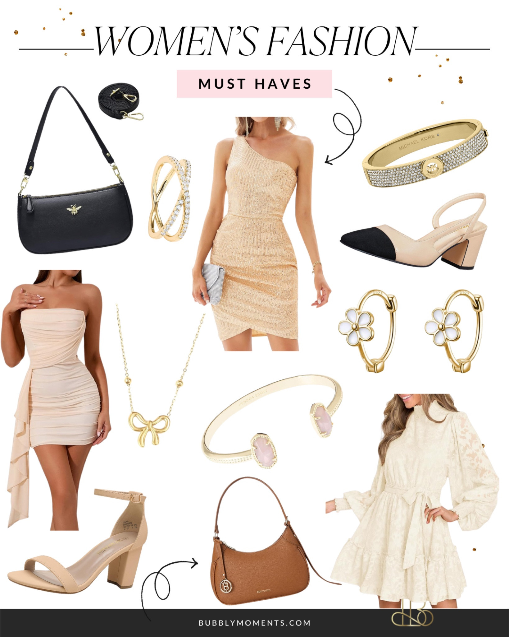 Step into style with our latest women's fashion collection! From stunning dresses to elegant heels, chic bags, and sparkling jewelry, elevate your wardrobe effortlessly. ✨ #Fashionista #StyleInspo #DressToImpress #ShoeLove #BagObsessed #JewelryAddict #FashionGoals

#LTKstyletip #LTKsalealert #LTKU