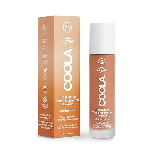 COOLA Organic Rosilliance BB Cream with SPF 30, Tinted Moisturizer Sunscreen & Foundation, Dermat... | Amazon (US)