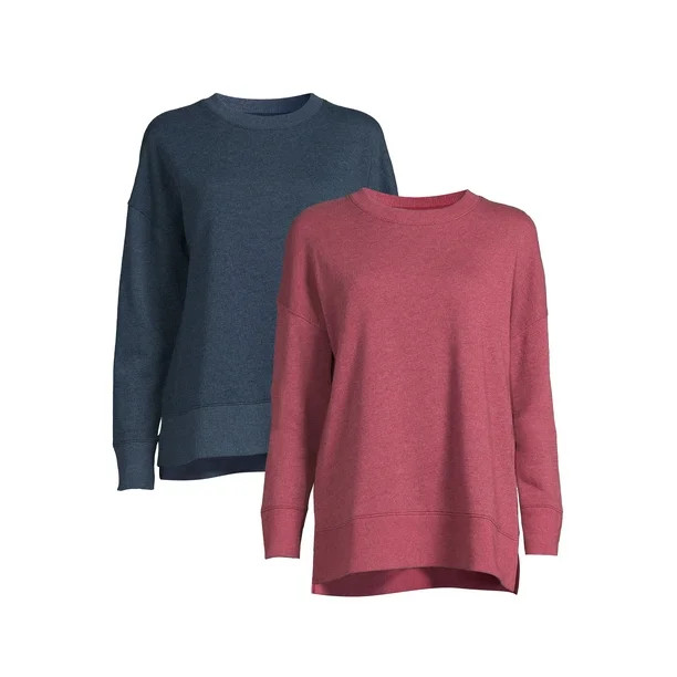 Time and Tru Women's Sweatshirt, 2-Pack - Walmart.com | Walmart (US)