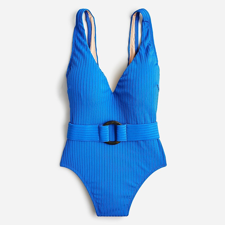 Wide-rib belted one-piece | J. Crew US
