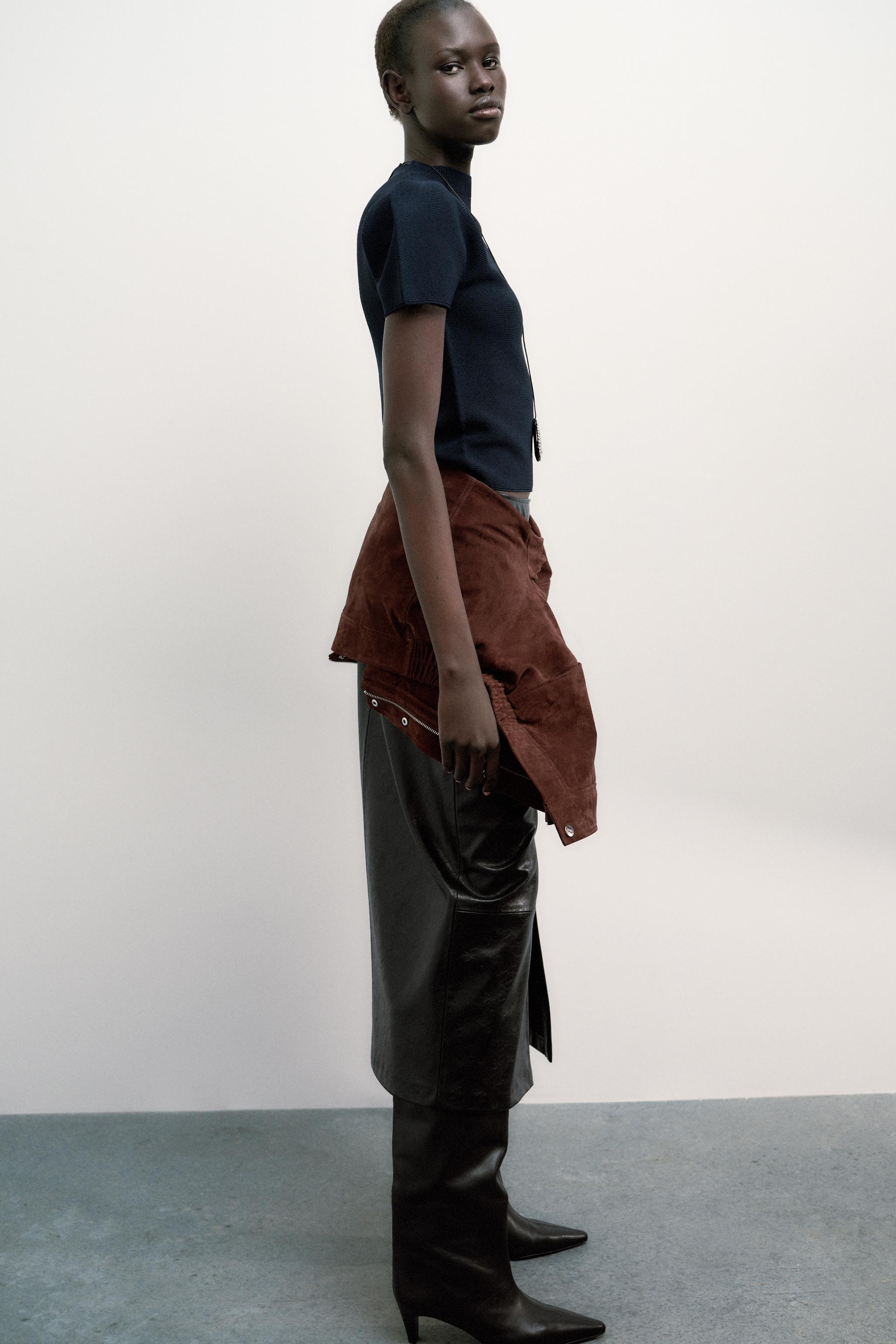 SHORT SLEEVE PUFF SLEEVE KNIT JUMPER | Zara US