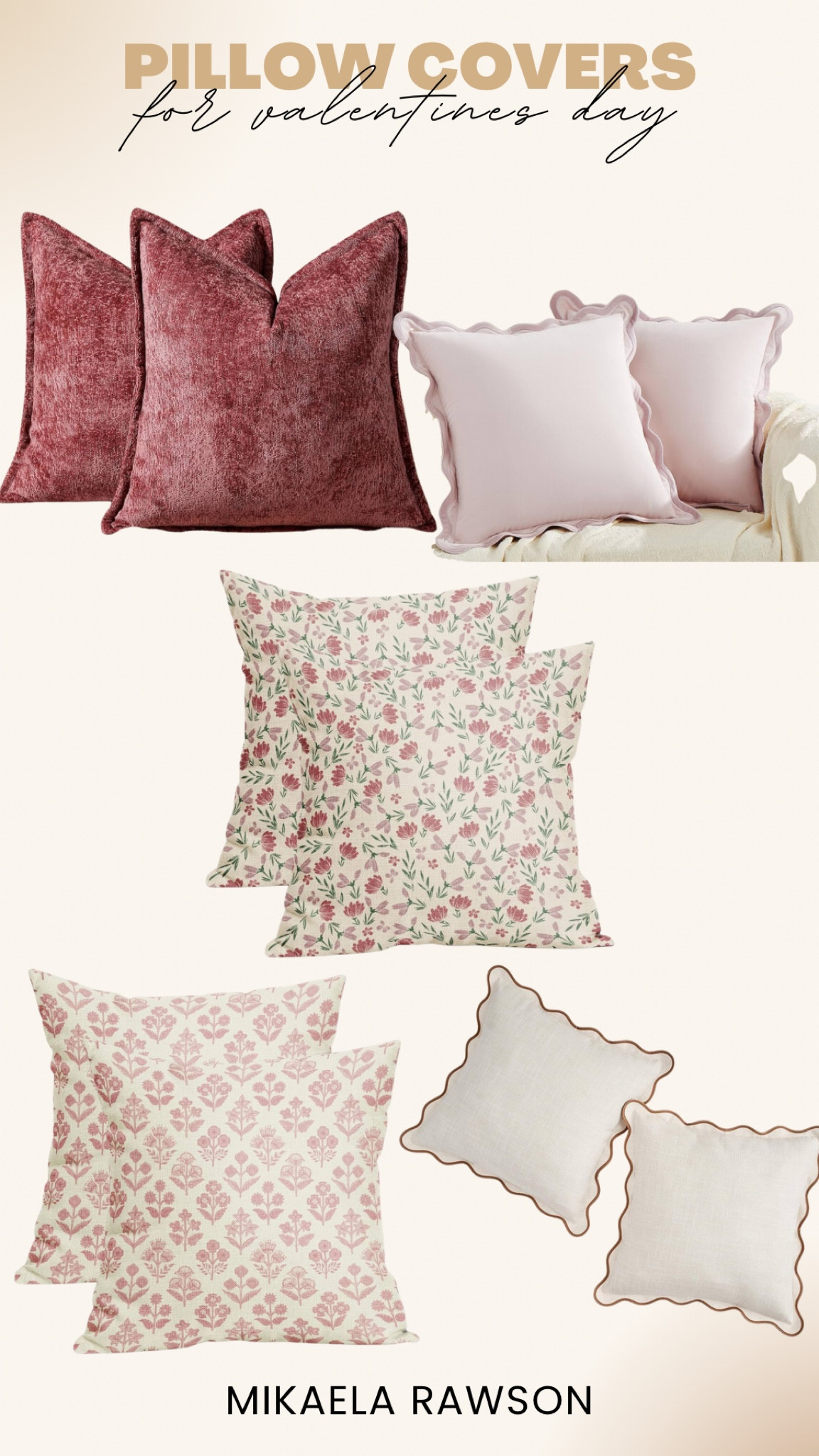 Pillow covers for Valentine’s Day ❤️🩷

Pink pillow covers. Scalloped pillow covers. Red and pink pillow covers. Classy Valentine’s Day pillow covers  

#LTKSeasonal #LTKHome