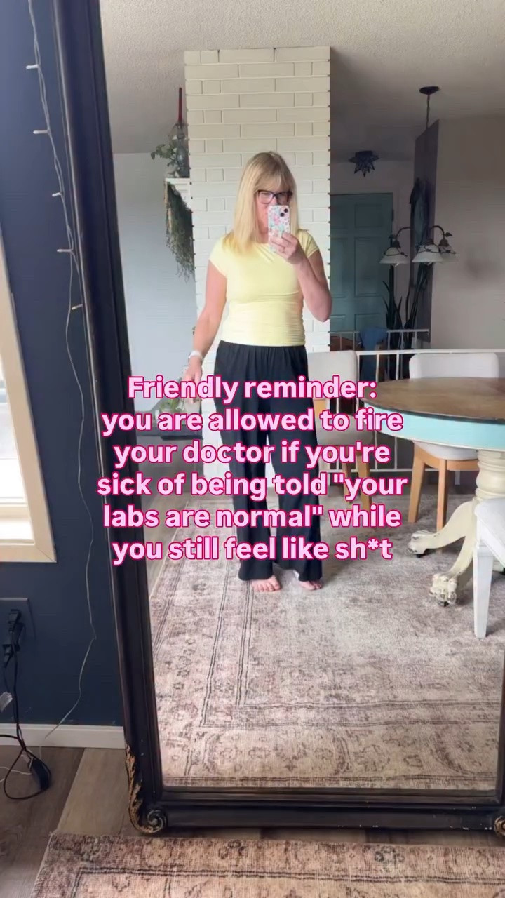 Changed doctors 3 times before finding one that had any clue about hormones and menopause. 

This is your not so gentle reminder that you aren’t stuck with crappy care and you can in fact advocate for your health and wellness until you get what you need. 

And you absolutely SHOULD! 

Take no prisoners and never settle for bad care. You’ve got one body. Seek out the help you need no matter how many doctors you have to burn 🔥 through

If you’re prioritizing your health and wellness come follow @amagnificentchaos 

#midlifewomen #strongnotskinny #menopause #cancersurvivor #midlifewellness
