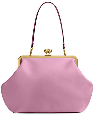 Kisslock Large Leather Frame Bag | Macy's