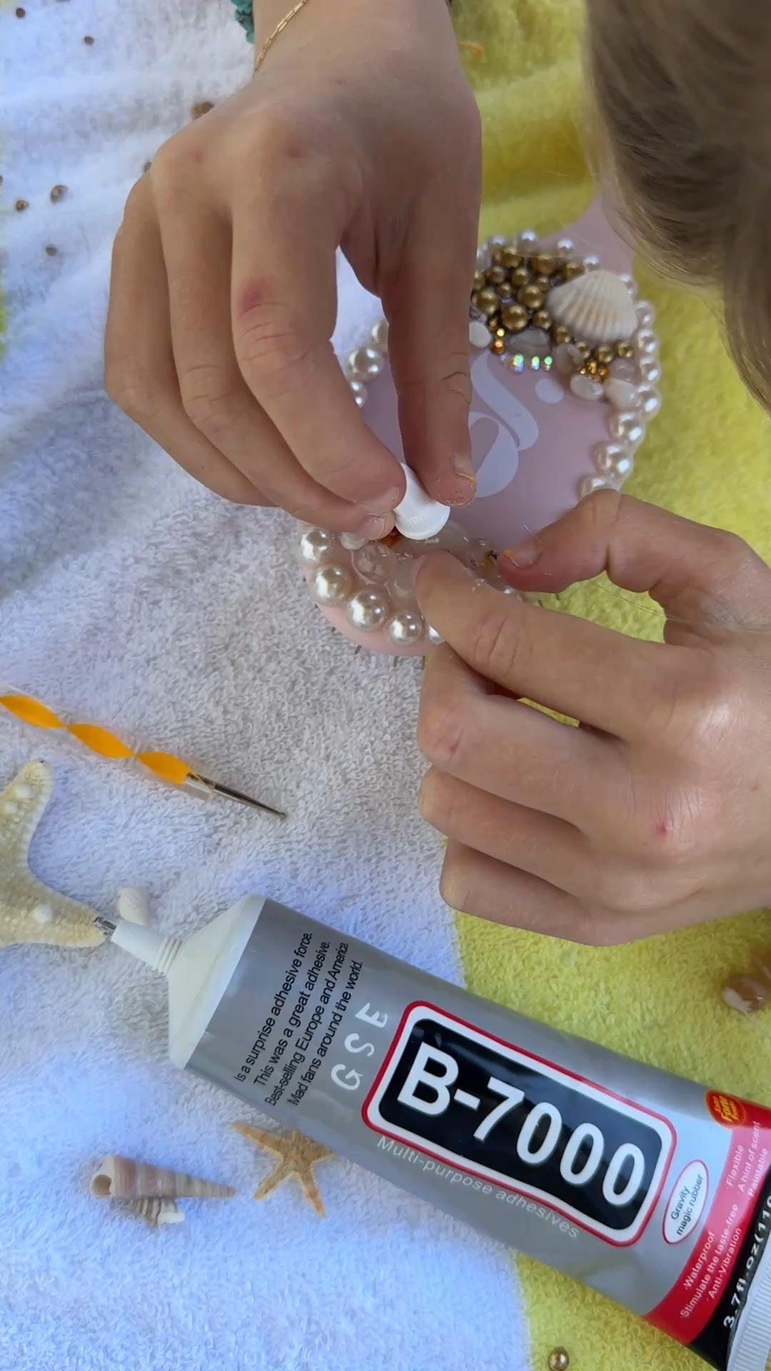 Easy shell & pearl brush craft 