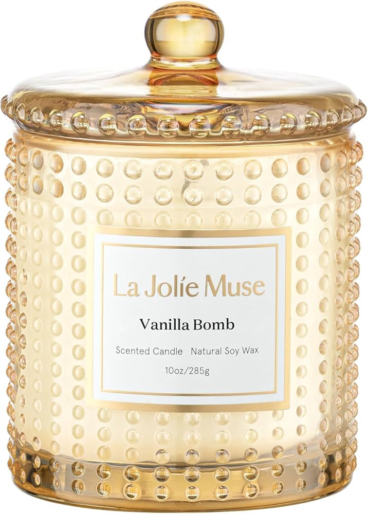 LA JOLIE MUSE Vanilla Bomb Candle –Vanilla, Lemon Zest & Patchouli | 10 oz Natural Soy Wax | 55... | Amazon (US)