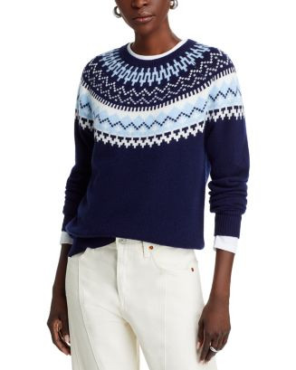 Fair Isle Crewneck Cashmere Sweater - Exclusive | Bloomingdale's (US)