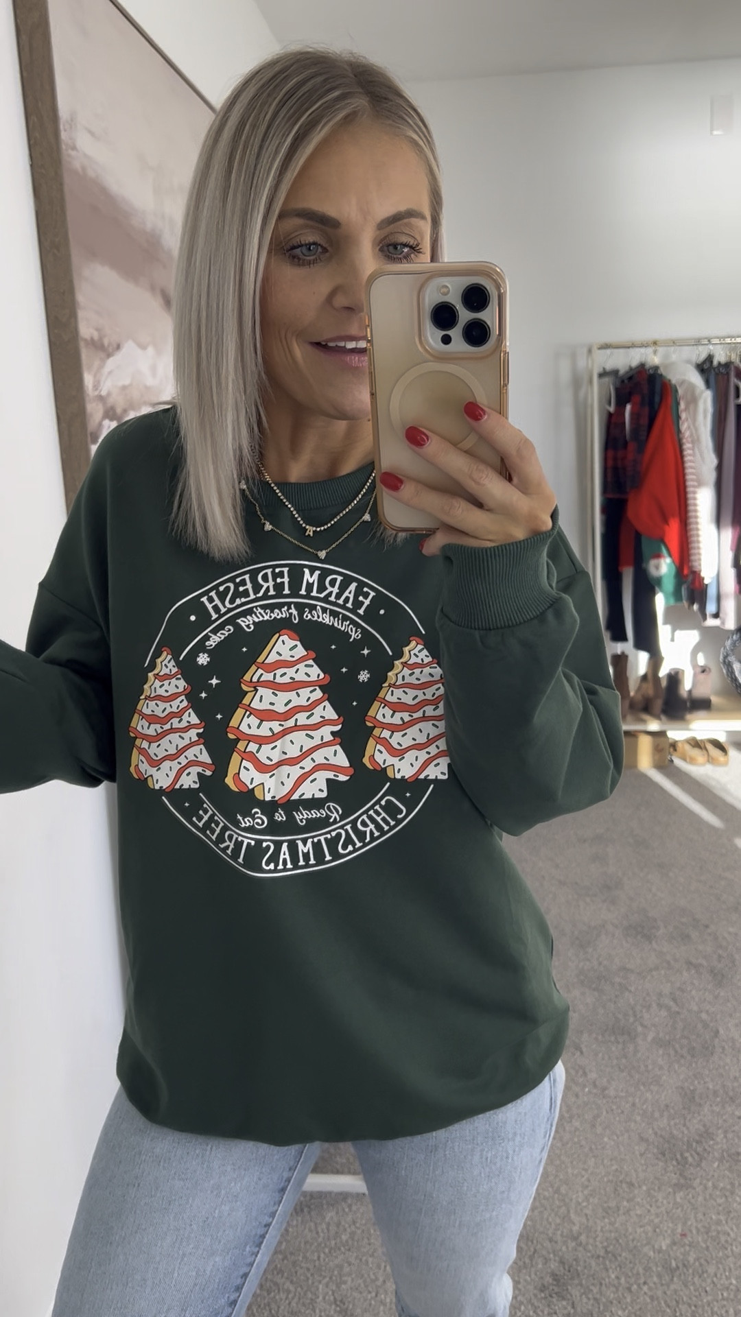 Amazon Holiday Outfit❤️
Absolutely loving this graphic sweatshirt for Christmas! So cute with jeans or leggings!

Christmas outfits, Christmas style, holiday style, holiday outfits, Christmas sweater, holiday style, Amazon finds, Amazon Christmas finds, Amazon fashion finds, Amazon holiday style, holiday party outfit

#LTKSeasonal #LTKHoliday #LTKFindsUnder50