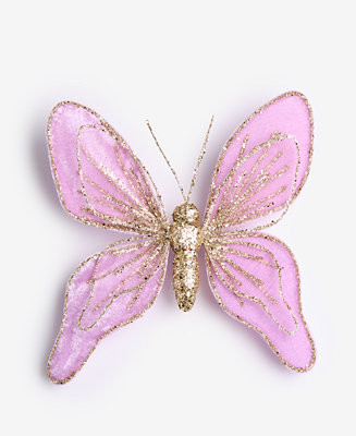Holiday Lane Enchanted Forest Purple Glitter Butterfly Ornament, Macy's Exclusive  - Macy's | Macy's