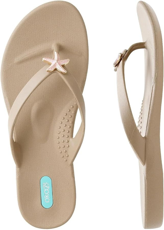 Oka-B Women's Millie Avon Flip Flop Sandal with Starfish Charm | Amazon (US)