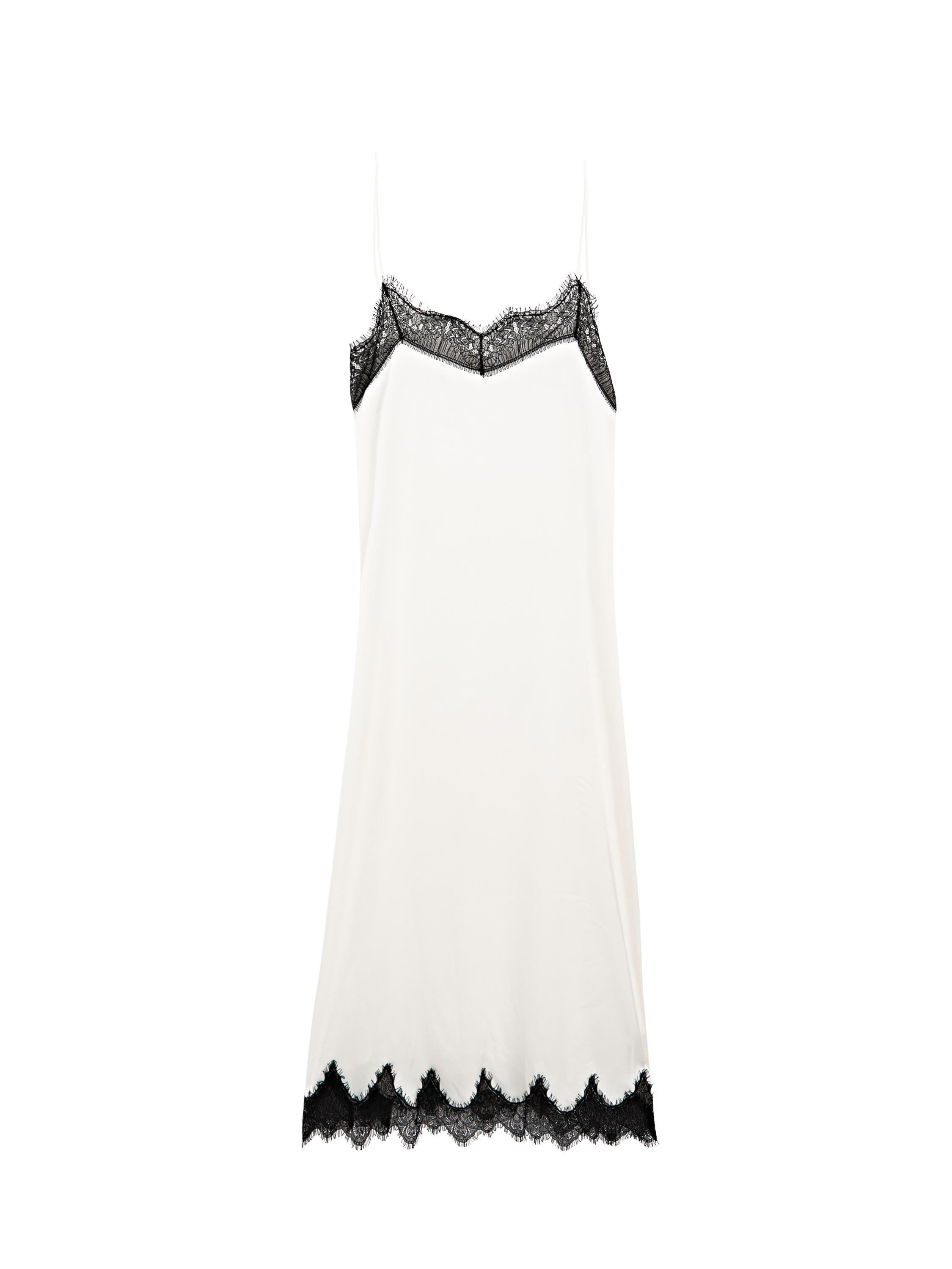 Long contrast camisole dress | Massimo Dutti UK
