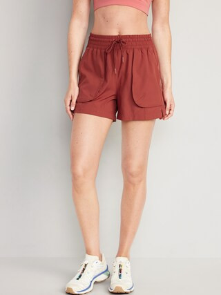 High-Waisted StretchTech Shorts for Women -- 4-inch inseam | Old Navy (US)