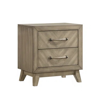 Arena Contemporary 2-Drawer Nightstand, Antique Gray | Wayfair North America