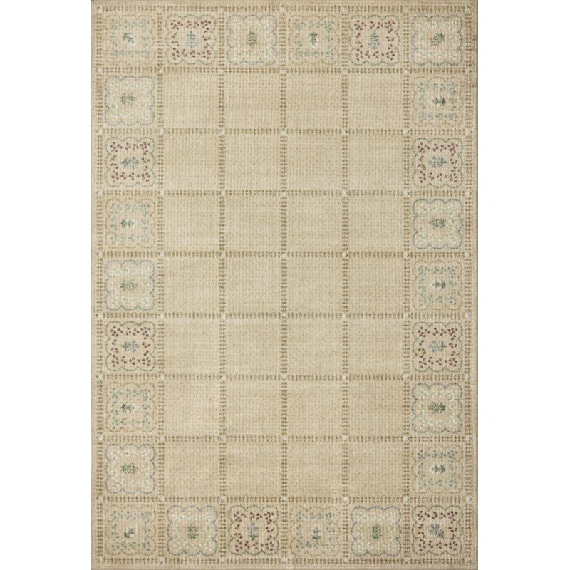 Rifle Paper Company x Loloi Orchard Natural / Multi Machine Washable Area Rug | Wayfair North America