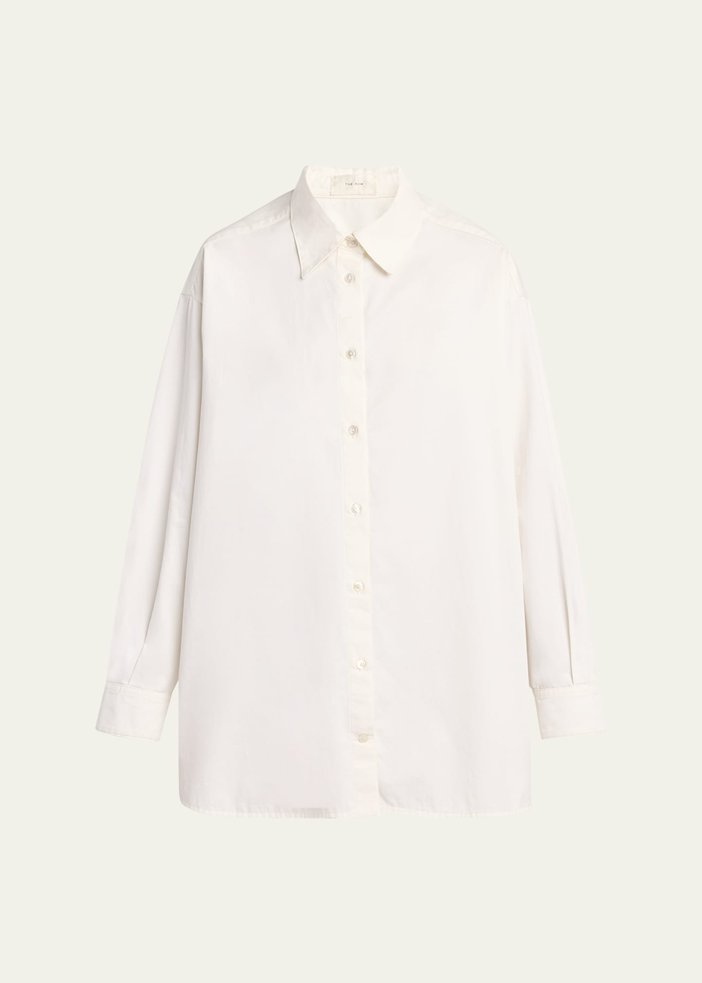 THE ROW Luka Cotton-Cashmere Button-Down Shirt | Bergdorf Goodman