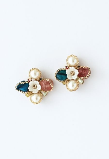 Mixed Jewelry Floral Earrings | Chicwish
