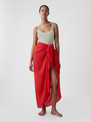 Linen-Cotton Textured Sarong | Gap (US)