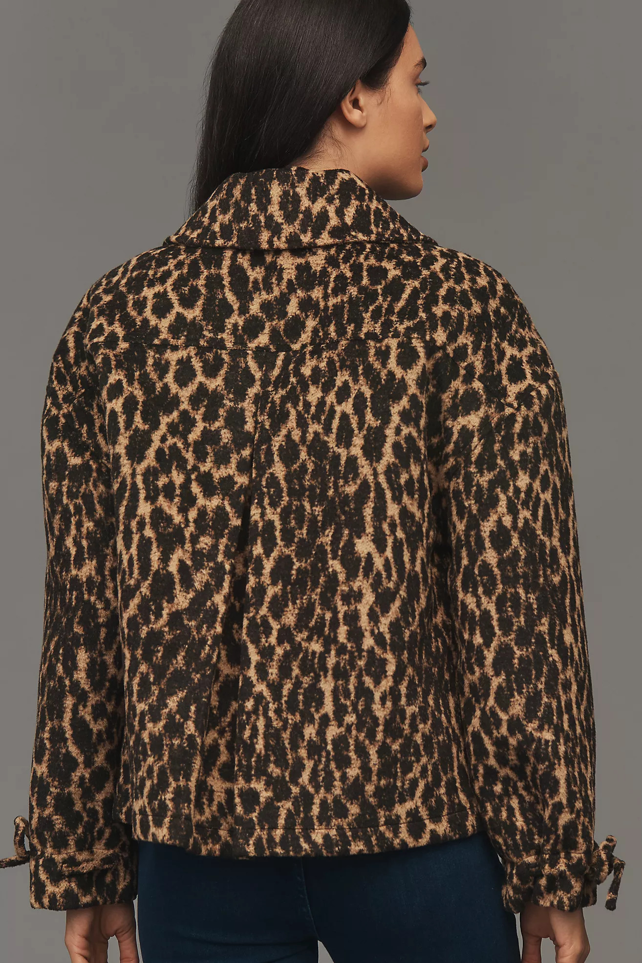 Avec Les Filles Bow-Sleeve Leopard Jacket | Anthropologie (US)