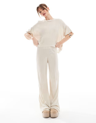 ONLY lightweight knitted top & trousers co-ord in stone | ASOS (Global)