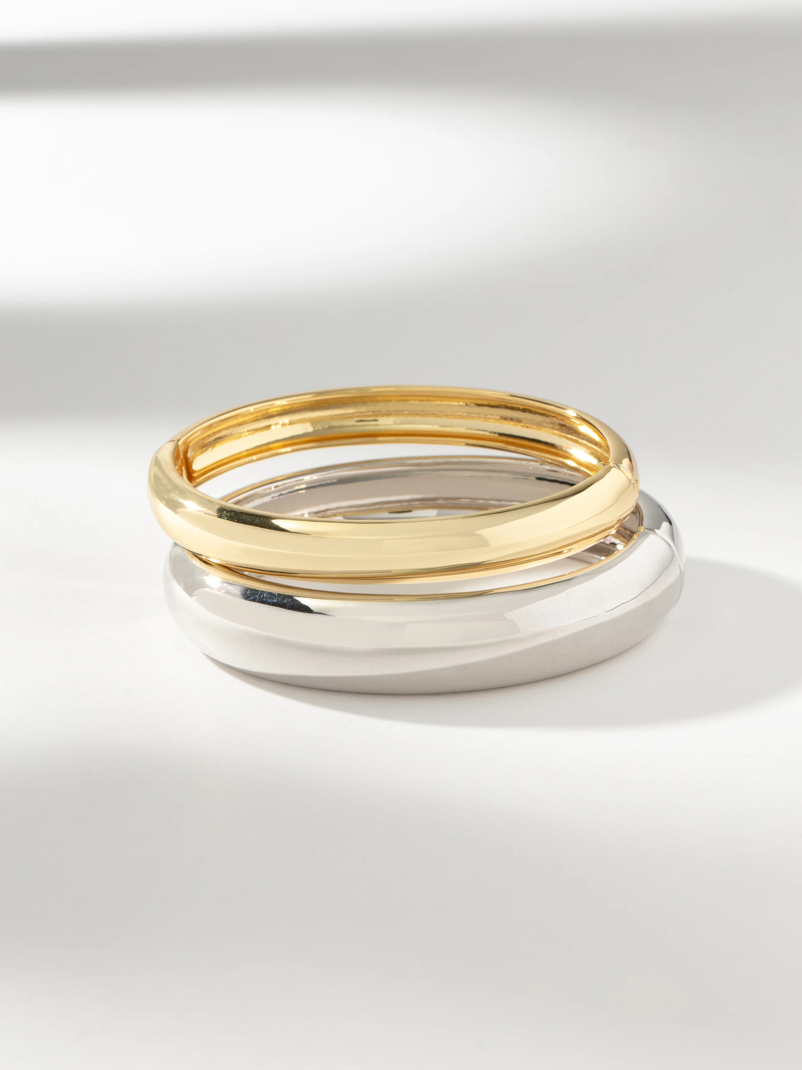 Mixed Metal Bangle Bracelet Set of 2 | Bangle Stack | Uncommon James | Uncommon James