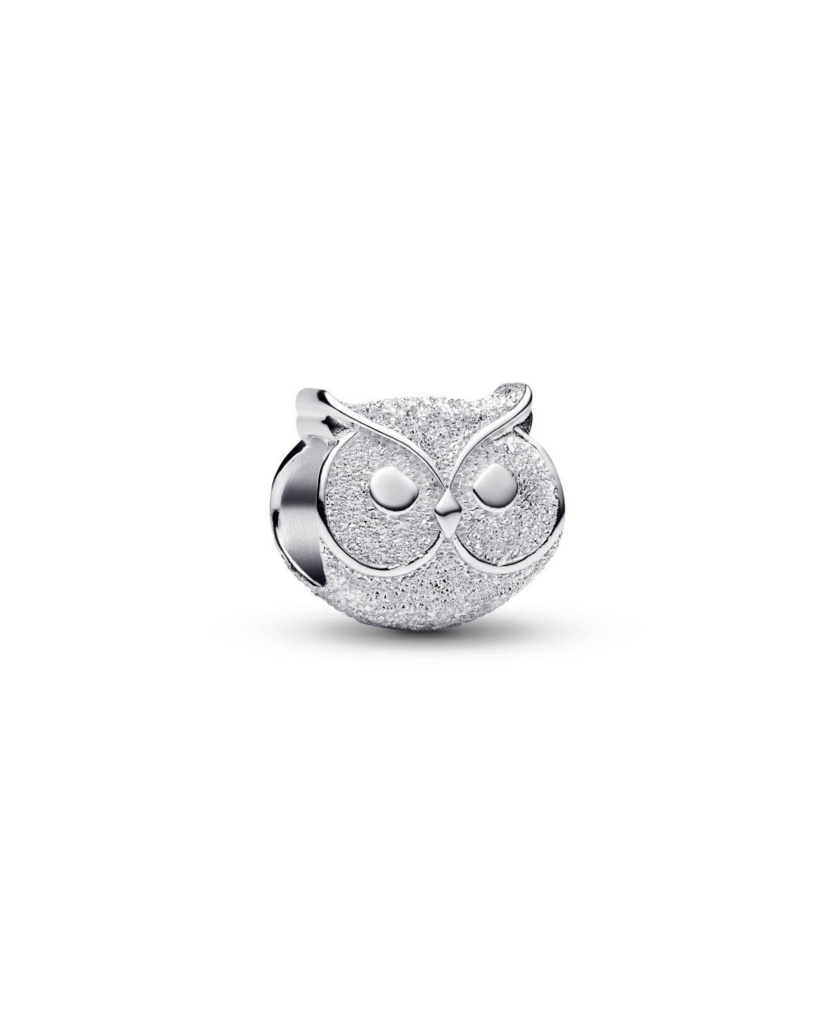 Pandora Textured Owl Mini Charm - Silver | Macy's