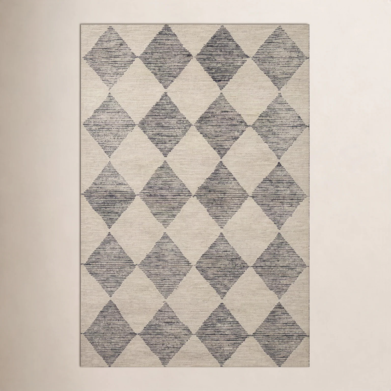 Chris Loves Julia x Loloi Francis Wool Beige / Charcoal Rug | Wayfair North America
