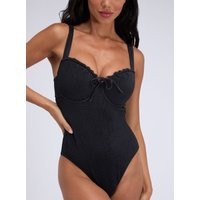Boux Avenue Amalfi crinkle swimsuit - Black - 34DD | Boux Avenue (UK)