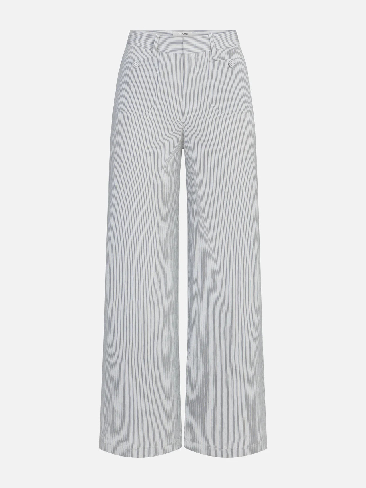 The Stripe Modernist Pocket Trouser -- Navy Multi | Frame Denim
